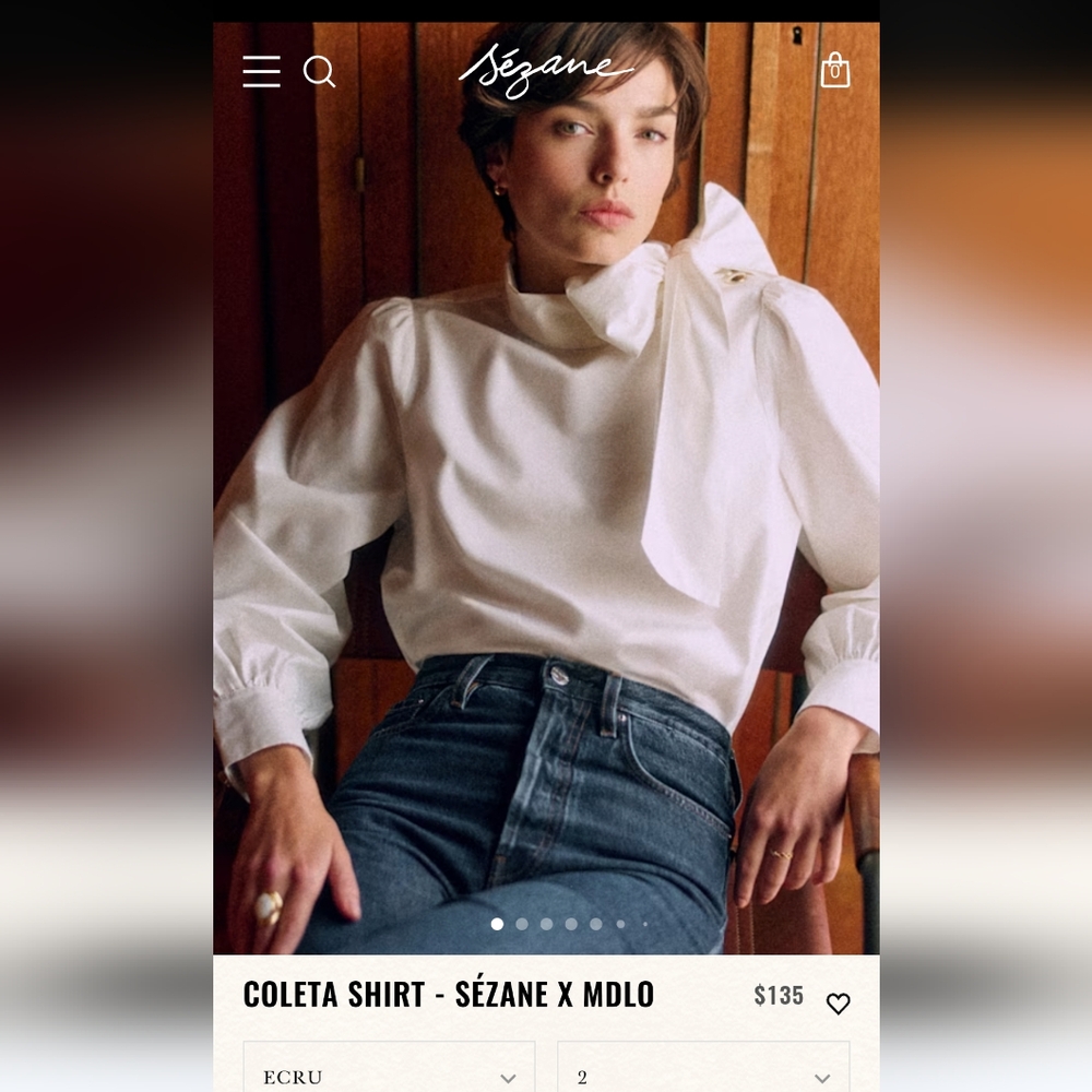 Sezane Coleta Blouse NWT